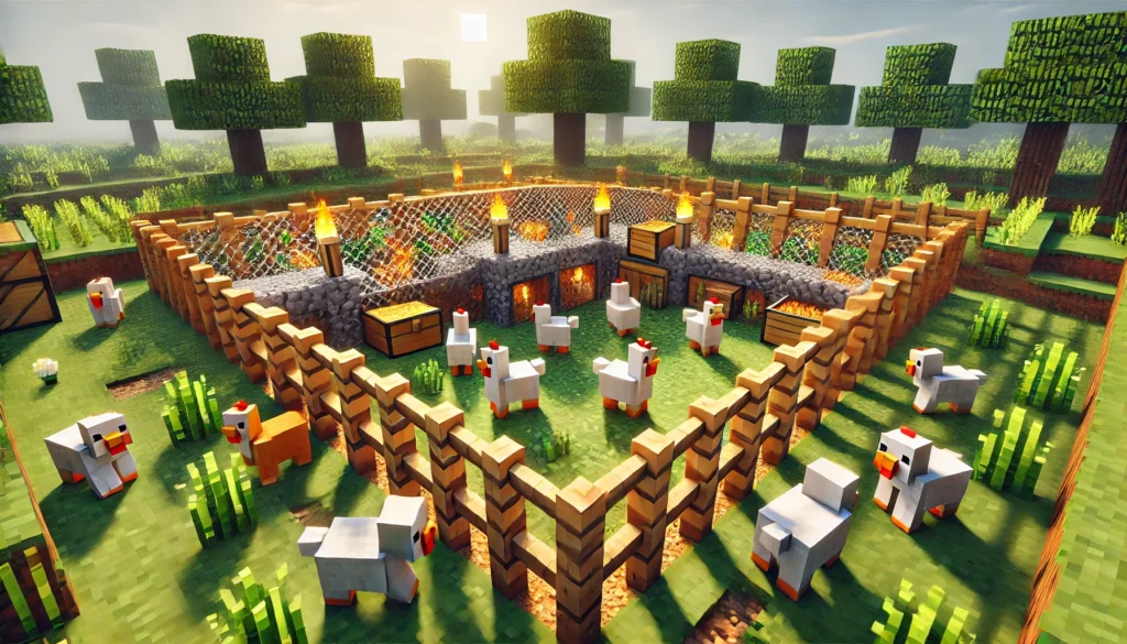 マイクラ鶏小屋を安全にする！キツネ対策とスポーン防止策
