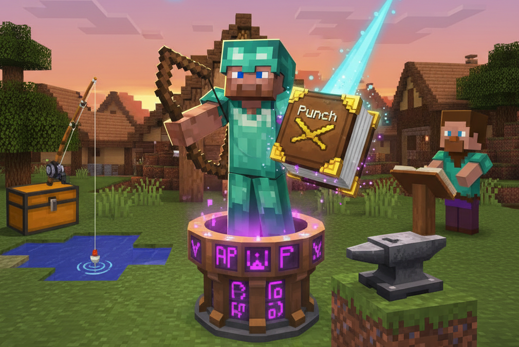 マイクラパンチの入手方法とエンチャントのやり方